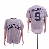 Red Sox 9 Ted Williams Gray Cooperstown Collection Cool Base Jersey Dzhi,baseball caps,new era cap wholesale,wholesale hats